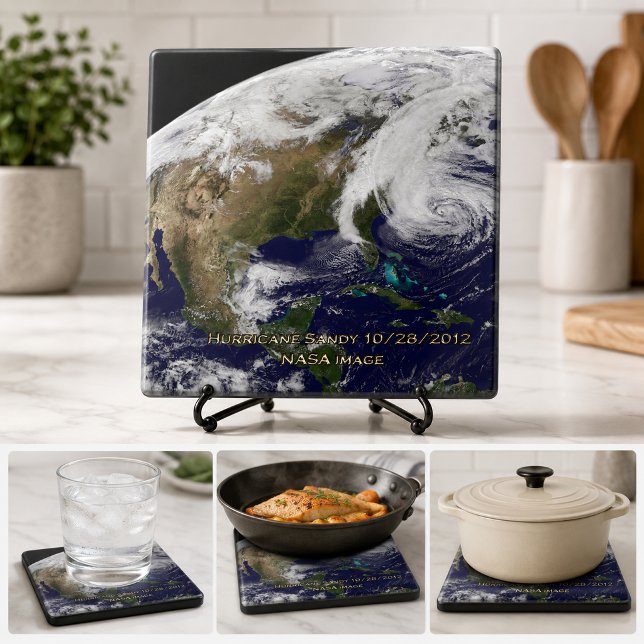 Carreau Vue satellite de l'ouragan Sandy (Satellite View of Hurricane Sandy Tile)