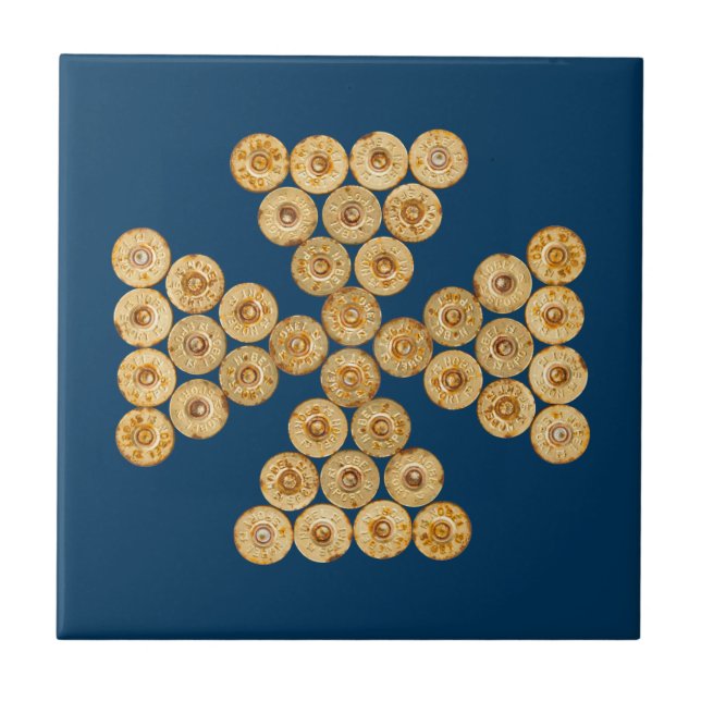 Carreau Vue supérieure des cartouches de chasse (Devant)