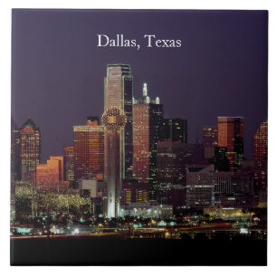 Carreau vue sur la ligne d'horizon de Dallas, Texas,