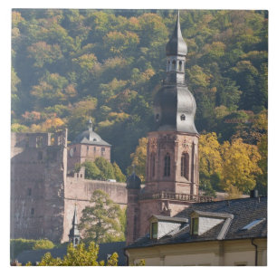 Carreau Vue sur la vieille ville d'Heidelberg
