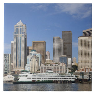 Carreau WA, Seattle, Seattle, skyline avec ferry boat
