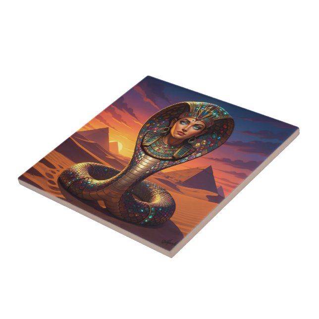 Carreau Wadjet – déesse cobra égyptienne (Côté)