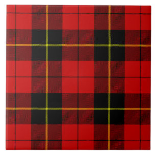 Carreau Wallace tartan rouge noir plaid