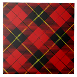 Carreau Wallace tartan rouge noir plaid