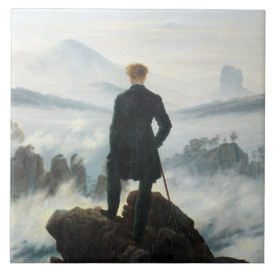 Carreau Wanderer au-dessus de la mer de brouillard, Friedr