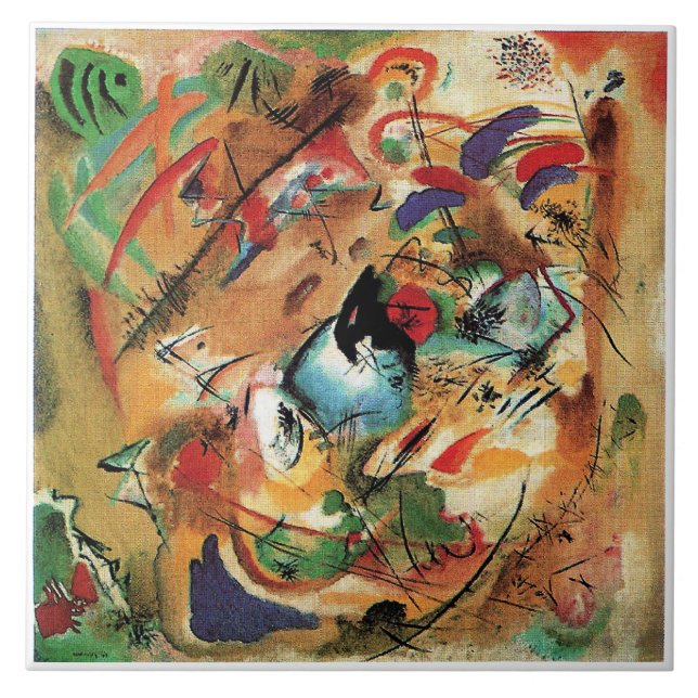 Carreau Wassily Kandinsky - Improvisation, Rêveuse, (Devant)