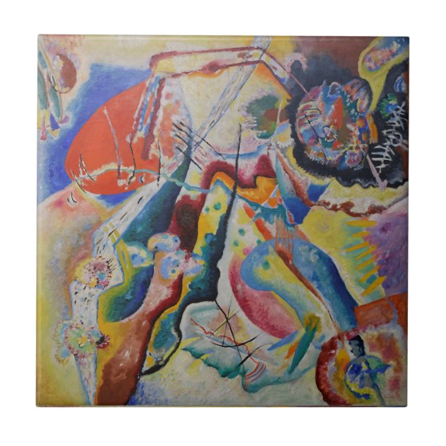 Carreau Wassily Kandinsky Rouge tache classique Art Abstra (Devant)