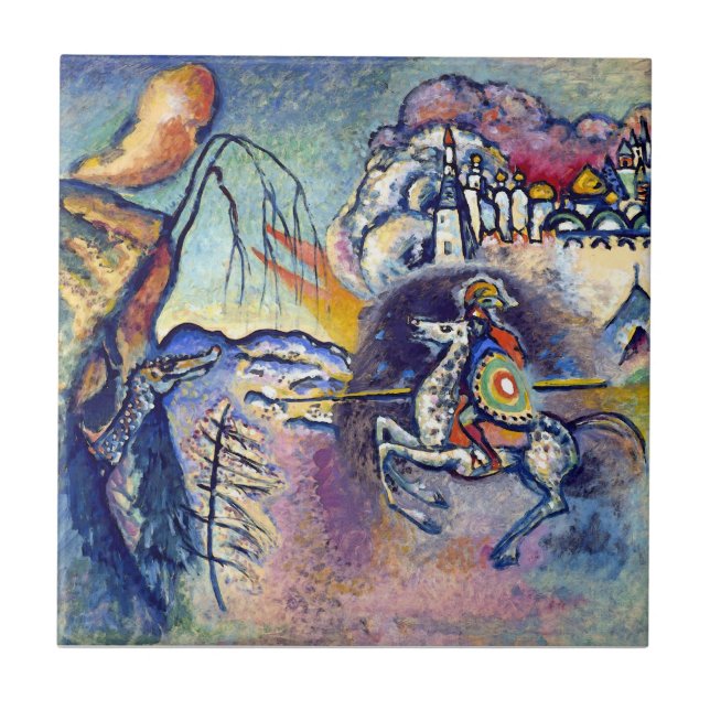 Carreau Wassily Kandinsky - Saint George et les cavaliers (Devant)