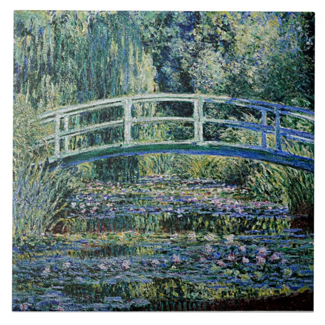 Carreau "Water Lilies and Japanese Bridge" (Devant)