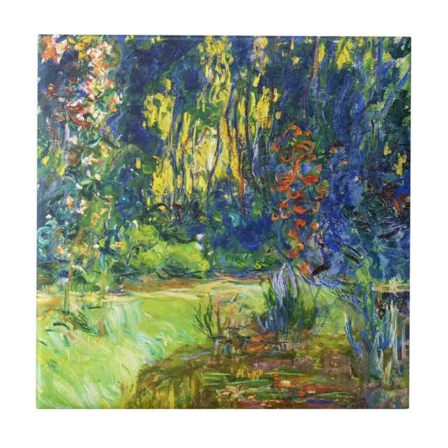 Carreau Water Lily Pond Claude Monet cool, ancien, maître, (Devant)