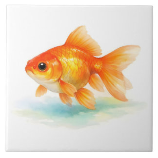 Carreau Watercolor Goldfish 