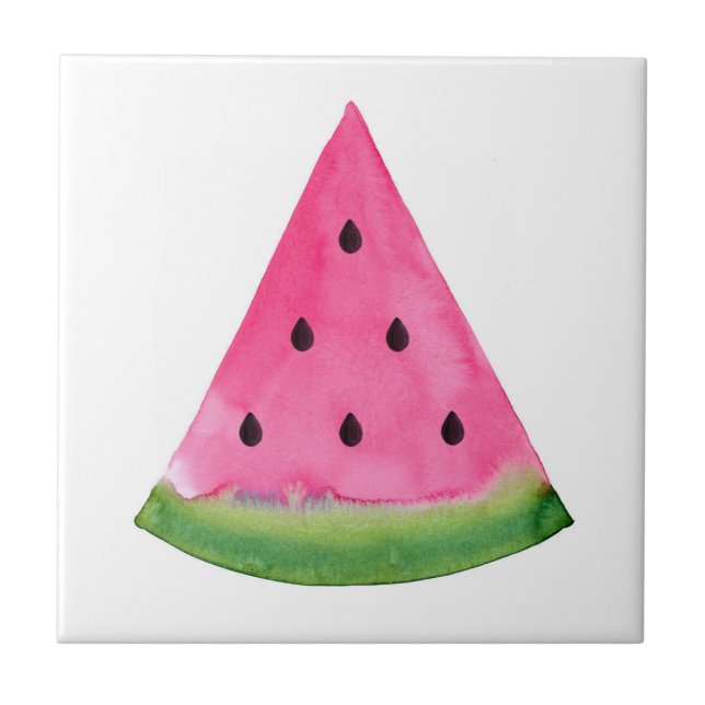 Carreau Watercolor Watermelon Wedge (Devant)