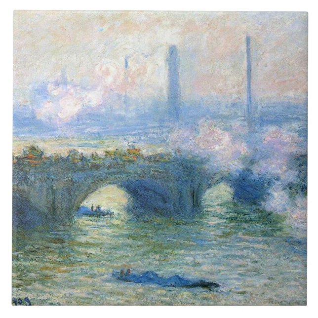 Carreau Waterloo Bridge, Londres par Claude Monet (Devant)