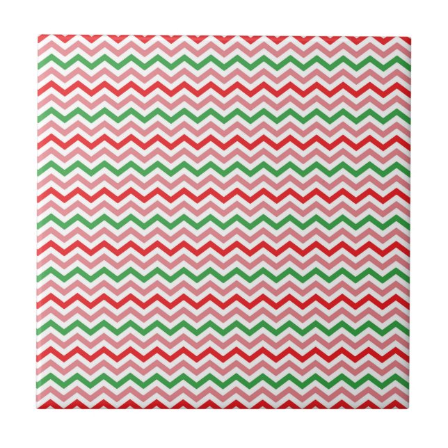 Carreau Watermelon Summer Zigzag Stripes Motif-56209 (Devant)