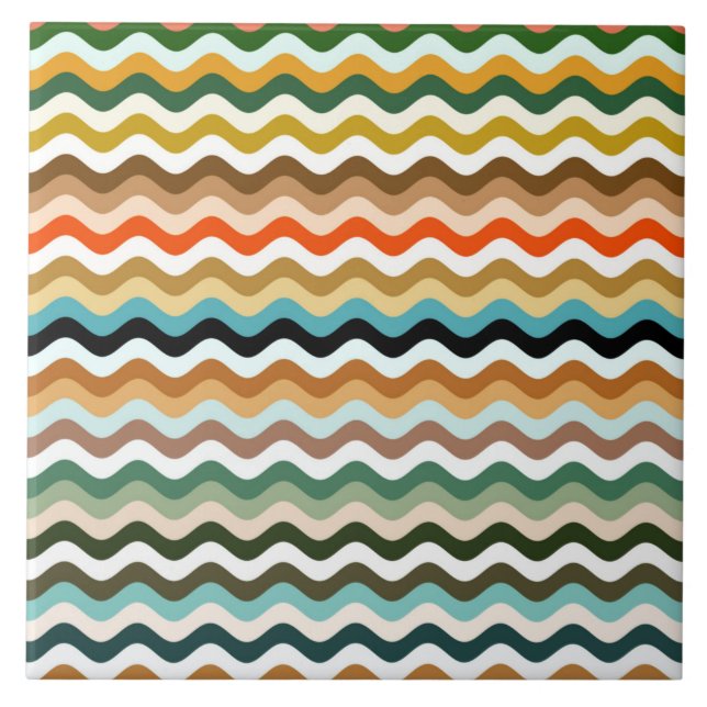 Carreau Wavy Zigzag Multicolor Motif (Devant)