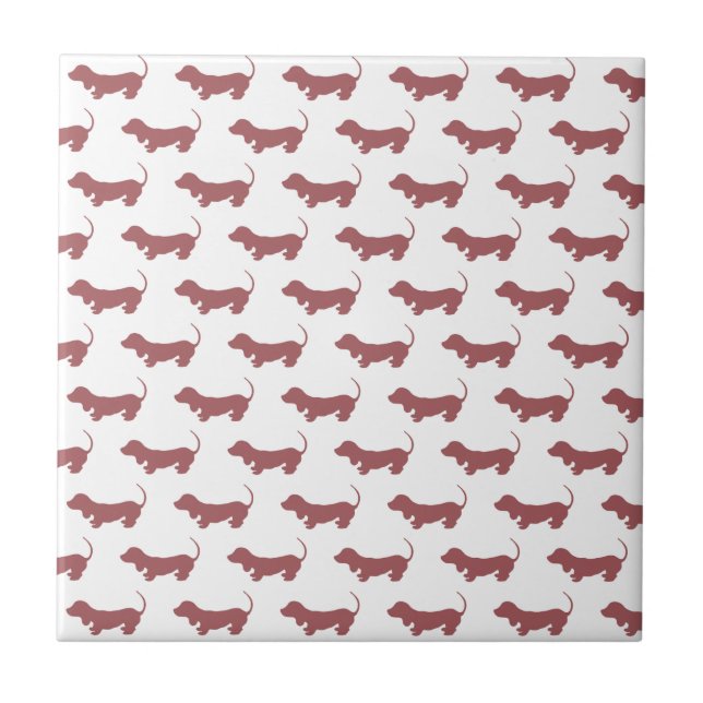 Carreau Weiner Dog Dachshund Motif (Devant)