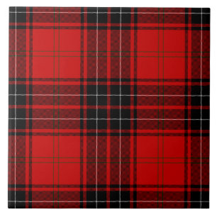Carreau Wemyss tartan rouge noir plaid