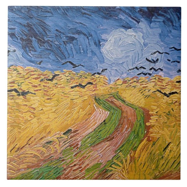 Carreau Wheatfield de Vincent van Gogh | avec des (Devant)