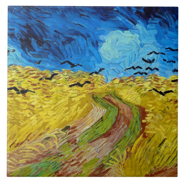 Carreau Wheatfield with Crows, Van Gogh (Devant)