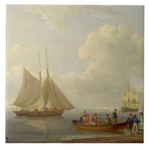 Carreau Wherry portant des passagers à deux a ancré le Pac