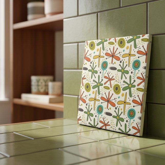 Carreau Whimsical Atomic Era Seamless Pattern #7 ID1224 (Créateur téléchargé)