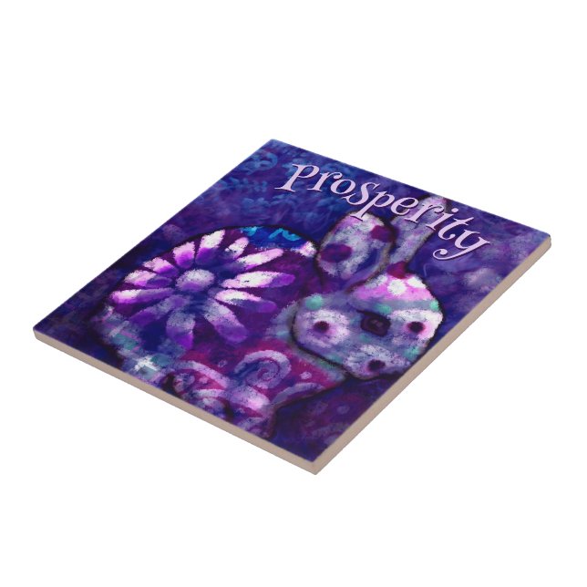 Carreau Whimsical Floral Bunny Rabbit Personalized (Côté)