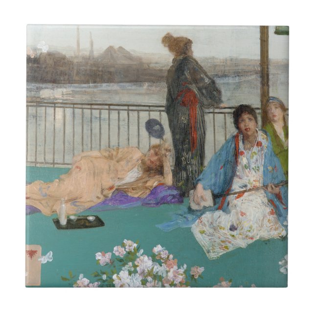 Carreau Whistler - Variations de couleur chair et de vert (Devant)