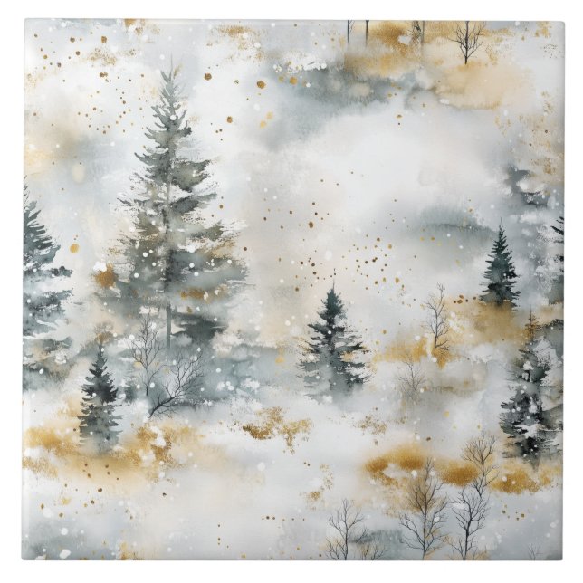 Carreau White And Golden Cozy Christmas  (Devant)