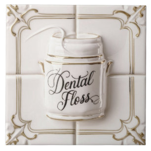 Carreau White & Gold Dental Floss Fundy Dentist Salle de b