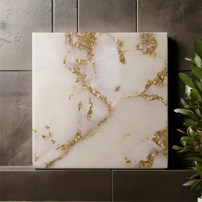 Carreau White Gold Marble Glitter ID1171a (Créateur téléchargé)