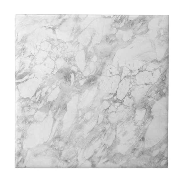Carreau White Gray Marble Classic Elegant Beauty Glitz (Devant)