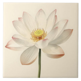 Carreau White Lotus Flower