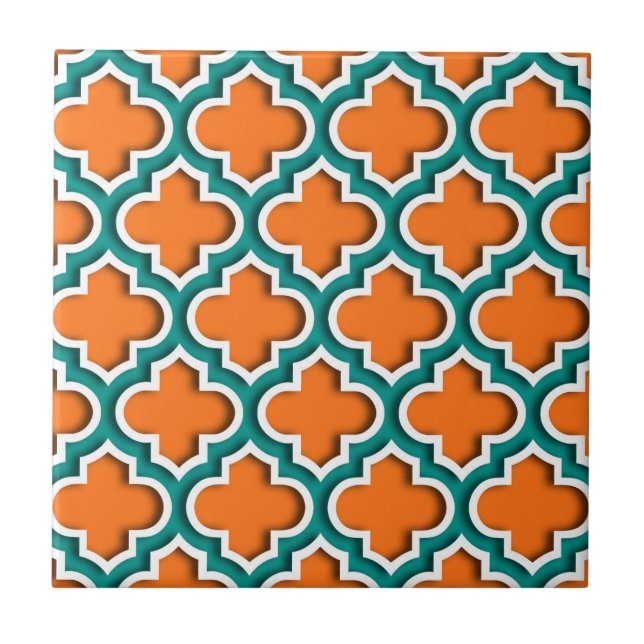 Carreau White Moroccan Quatrefoil #5DS (Devant)
