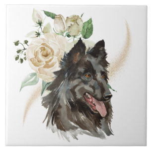 Carreau White Rose Bouquet Belgian Tervuren