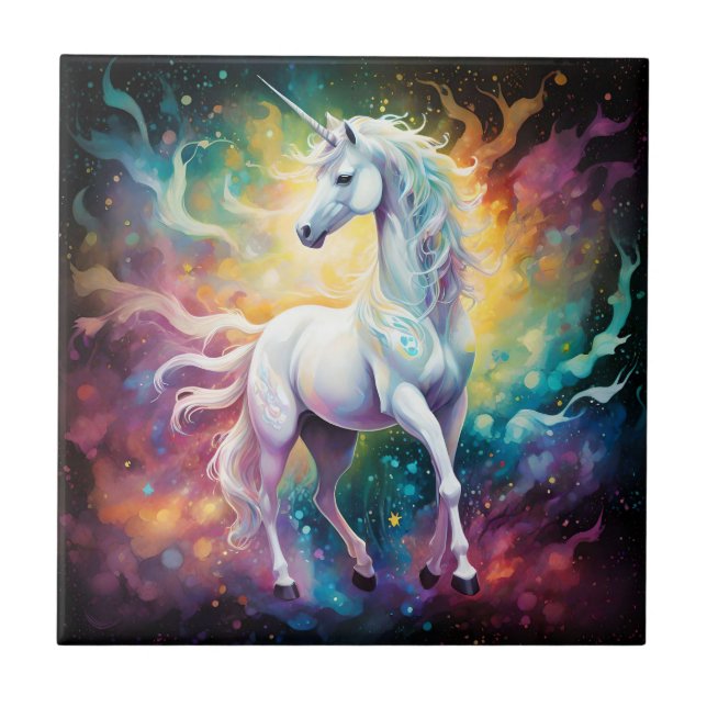 Carreau White Wonder : La licorne spectrale blanche, (Devant)