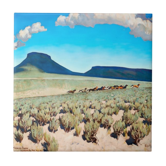Carreau « Wild Horse Country » par Maynard Dixon (Devant)