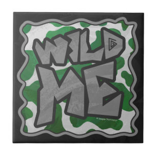 Carreau Wild Me Vache Vert et blanc Imprimer
