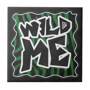 Carreau Wild Me vert et noir zèbre modèle