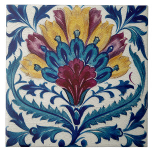 Carreau William De Morgan Fleur orientale