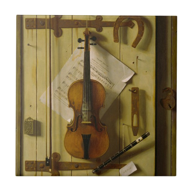 Carreau William Michael Harnett Vieille Musique de Violon  (Devant)