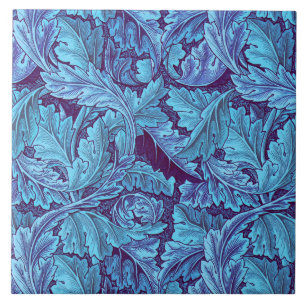 Carreau William Morris Acanthus en bleu