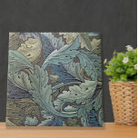 Carreau William Morris Acanthus Sage Fleur Floral Botaniqu<br><div class="desc">Cet élégant design d'art floral riche du monde ancien est basé sur le motif William Morris Acanthus,  un fond d'écran bleu classique de 1875 créé par William Morris pour sa ligne de papier peint de fleurs anglaises.</div>