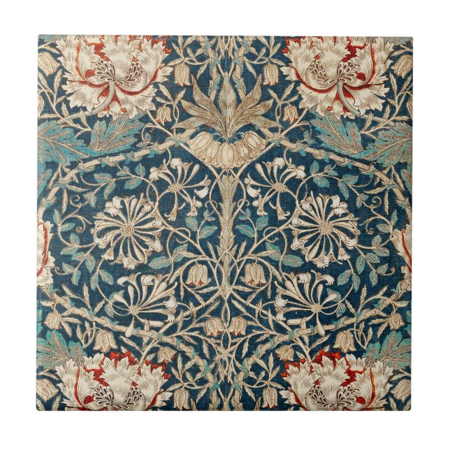 Carreau William Morris Antique Chèvrefeuille Floral (Devant)