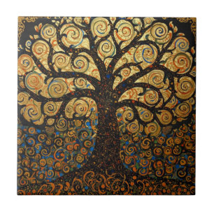 Carreau William Morris Arbre de Vie Vintage Préraphaélite