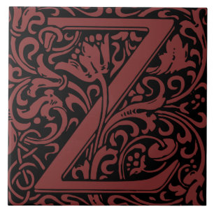 Carreau William Morris Arts et artisanat Lettre monographi