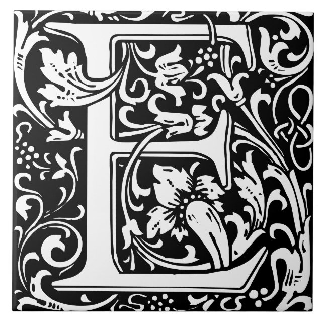 Carreau William Morris Arts et artisanat Lettre monographi (Devant)