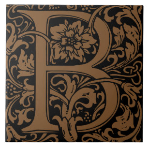 Carreau William Morris Arts et Métiers d'art Lettre monogr