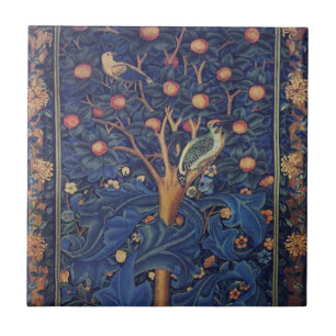 Carreau William Morris Bois de Pic Tapisserie Oiseaux Flor