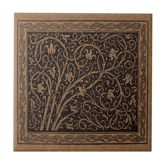 Carreau William Morris Campion Cuir Damassé (Devant)