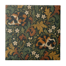 William Morris Chats Calicot Endormis Art Foliaire